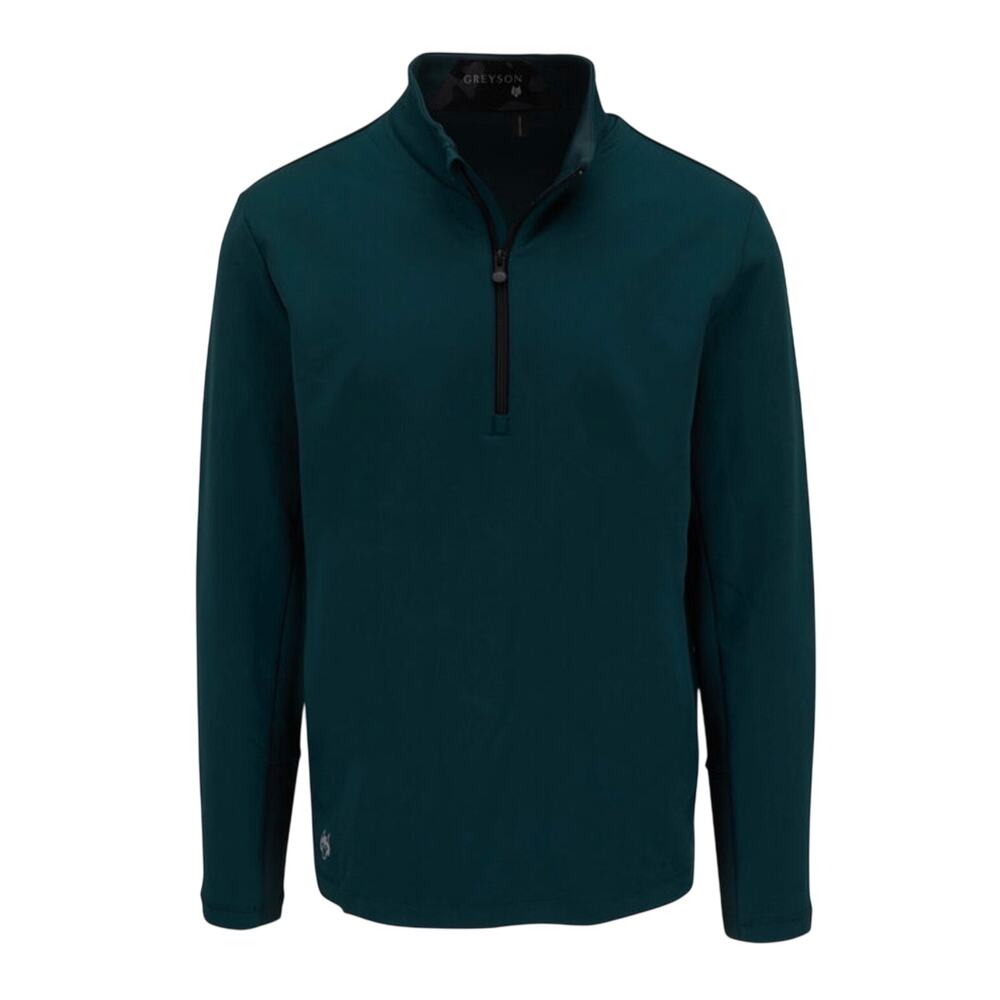 Greyson Tate Quarter Zip Pullover Long Sleeve Top Sea Turtle Green Men Large